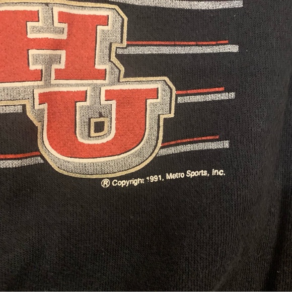 Vintage 1991 Harvard Final Play Metro Sports Sweatshirt Crewneck size Large - Picture 3 of 4